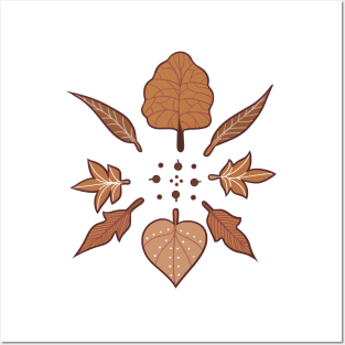 Brown leaf Posters and Art